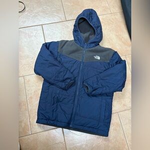 The North Face Kids' Blue and Gray Puffer Jacket